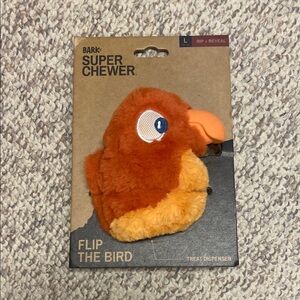 Bark Super Chewer Orange and Yellow Bird Toy